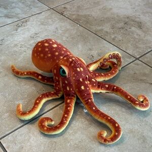 Fiesta Orange and Yellow Stuffed Octopus